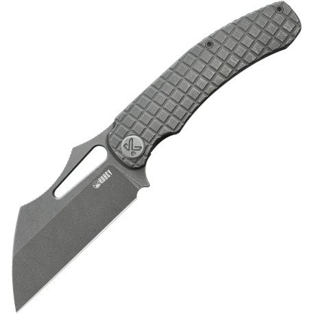 Couteau KUBEY Sylow Titane Dark Stonewash Frame Lock - Lame Wharncliffe 8,8 cm - KU260C - 1