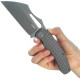 Couteau KUBEY Sylow Titane Dark Stonewash Frame Lock - Lame Wharncliffe 8,8 cm - KU260C - 3