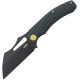 Couteau KUBEY Sylow Titane Noir Frame Lock - Lame Wharncliffe 8,8 cm - KU260D - 1