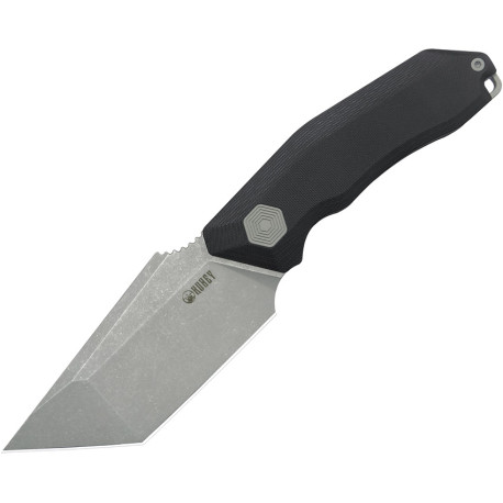 Couteau Fixe KUBEY Yokai Noir - Lame Drop Point 10,3 cm - KU382A - 1