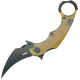 Couteau KUBEY Rogue Pikal Karambit Ultem Blackwash Liner Lock - Lame Karambit 7,4 cm - KU298H - 1
