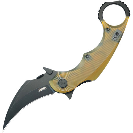 Couteau KUBEY Rogue Pikal Karambit Ultem Blackwash Liner Lock - Lame Karambit 7,4 cm - KU298H - 1