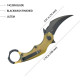 Couteau KUBEY Rogue Pikal Karambit Ultem Blackwash Liner Lock - Lame Karambit 7,4 cm - KU298H - 3
