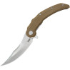 Couteau KUBEY Wave Crest Micarta Marron Liner Lock - Lame Hawkbill 9,6 cm - KU346D