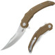 Couteau KUBEY Wave Crest Micarta Marron Liner Lock - Lame Hawkbill 9,6 cm - KU346D - 2