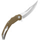 Couteau KUBEY Wave Crest Micarta Marron Liner Lock - Lame Hawkbill 9,6 cm - KU346D - 3