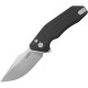 Couteau KUBEY Basilisk Noir Button Lock - Lame Tanto 8,2 cm - KU391A - 1