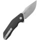 Couteau KUBEY Basilisk Noir Button Lock - Lame Tanto 8,2 cm - KU391A - 2