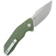Couteau KUBEY Basilisk OD Green Button Lock - Lame Tanto 8,2 cm - KU391B - 2