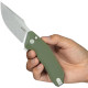 Couteau KUBEY Basilisk OD Green Button Lock - Lame Tanto 8,2 cm - KU391B - 4