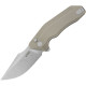 Couteau KUBEY Basilisk Tan Button Lock - Lame Tanto 8,2 cm - KU391C - 1
