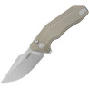 Couteau KUBEY Basilisk Tan Button Lock - Lame Tanto 8,2 cm - KU391C - 1