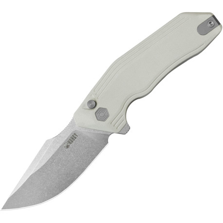 Couteau KUBEY Basilisk Ivoire Button Lock - Lame Tanto 8,2 cm - KU391D - 1