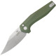 Couteau KUBEY Hades OD Green Button Lock - Lame Clip Point 8,3 cm - KU394B - 1