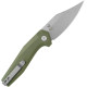 Couteau KUBEY Hades OD Green Button Lock - Lame Clip Point 8,3 cm - KU394B - 2