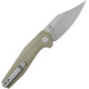 Couteau KUBEY Hades Tan Button Lock - Lame Clip Point 8,3 cm - KU394C - 2