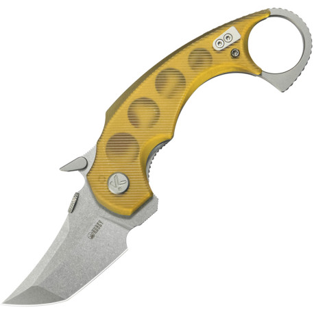 Couteau KUBEY Jaw Karambit Ultem Liner Lock - Lame Tanto Karambit 6,4 cm - KU439C - 1