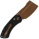 Couteau KANSEPT Korvid V G10 Noir Crossbar Lock - Lame Cleaver 7,4 cm - TE2030V1 - 3