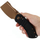 Couteau KANSEPT Korvid V G10 Noir Crossbar Lock - Lame Cleaver 7,4 cm - TE2030V1 - 4