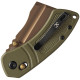 Couteau KANSEPT Korvid V G10 Olive Crossbar Lock - Lame Cleaver 7,4 cm - TE2030V2 - 2