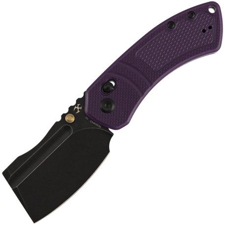 Couteau KANSEPT Korvid V G10 Violet Crossbar Lock - Lame Cleaver 7,4 cm - TE2030V3 - 1