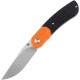 Couteau KANSEPT Reverie G10 Noir & Orange Liner Lock - Lame Drop Point 8 cm - T2025B8 - 1