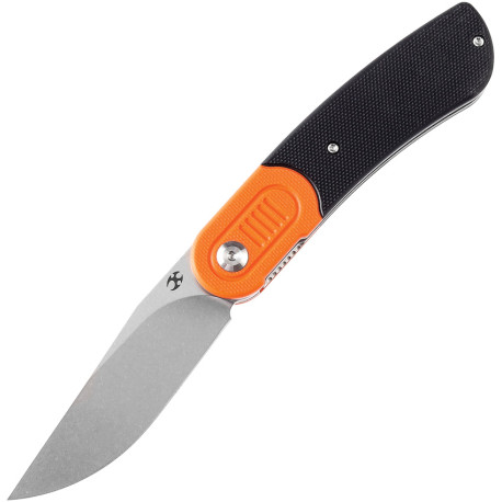 Couteau KANSEPT Reverie G10 Noir & Orange Liner Lock - Lame Drop Point 8 cm - T2025B8 - 1