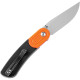 Couteau KANSEPT Reverie G10 Noir & Orange Liner Lock - Lame Drop Point 8 cm - T2025B8 - 2