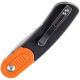 Couteau KANSEPT Reverie G10 Noir & Orange Liner Lock - Lame Drop Point 8 cm - T2025B8 - 3