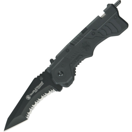 Couteau Pliant Smith & Wesson 1st Response Rescue M.A.G.I.C. - Lame Tanto Dentelé 8,6 cm - SW911B - 1