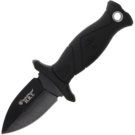 Couteau Fixe Smith & Wesson HRT Petit Couteau de Botte - Lame Spear Point 5,1 cm - 1160815 - 1
