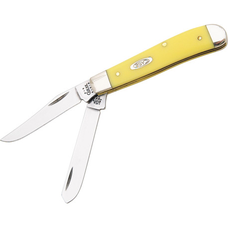 Couteau de Poche Case Mini Trapper Jaune Inox - 80029 - 1