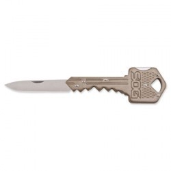 Couteau SOG Key lame 3.8cm Lisse Satin manche Inox - KEY102 - 2