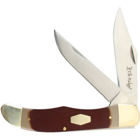 Couteau de Poche Elk Ridge Trapper Delrin Sawcut - ER-2013 - 1
