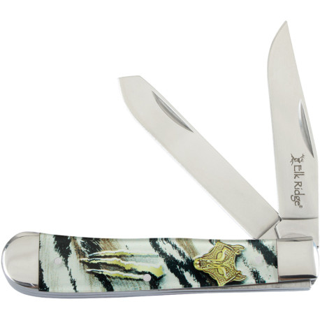 Couteau de Poche Elk Ridge Trapper Noir & Blanc - ER-42452-BK - 1