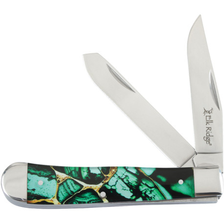 Couteau de Poche Elk Ridge Trapper Vert Foncé - ER-42452-DG - 1