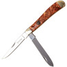 Couteau de Poche Elk Ridge Trapline Trapper Marron Tourbillon - ER-954BR