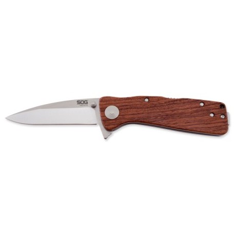 Couteau SOG Twitch XL lame 8.3cm Lisse Satin manche Bois Rosewood - TWI24-CP - 1