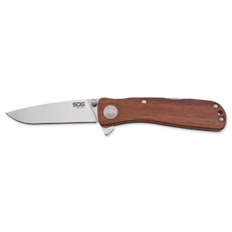 Couteau SOG Twitch II lame 6.7cm Lisse Satin manche Bois Rosewood - TWI17-CP - 1