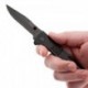 Couteau SOG SlimJim lame 8.1cm Lisse Noir manche Inox - SJ32-CP - 8