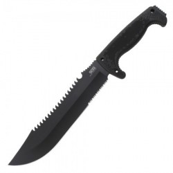 Machette SOG Jungle Primitive lame 24.1cm semi-dentelée Noir manche Polymère - F03TN-CP - 2