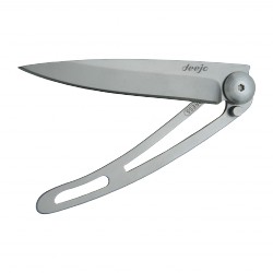 Couteau Deejo tout inox 420 lame 8cm lisse - 3