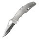 Couteau Spyderco Flight Lame 8.7cm semi-dentelée Inox Manche Inox - 1