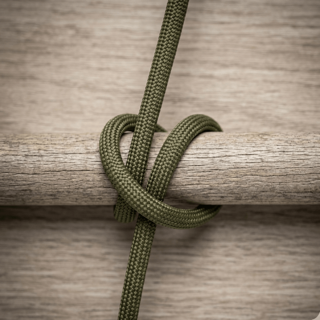 Nœud de cabestan — clove hitch — piquet et lashing