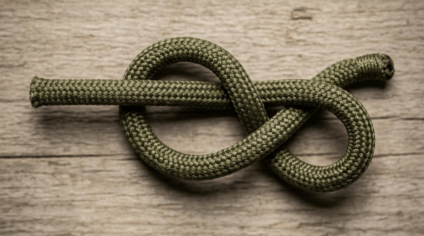 Nœud en huit — figure eight knot — stopper et connecteur