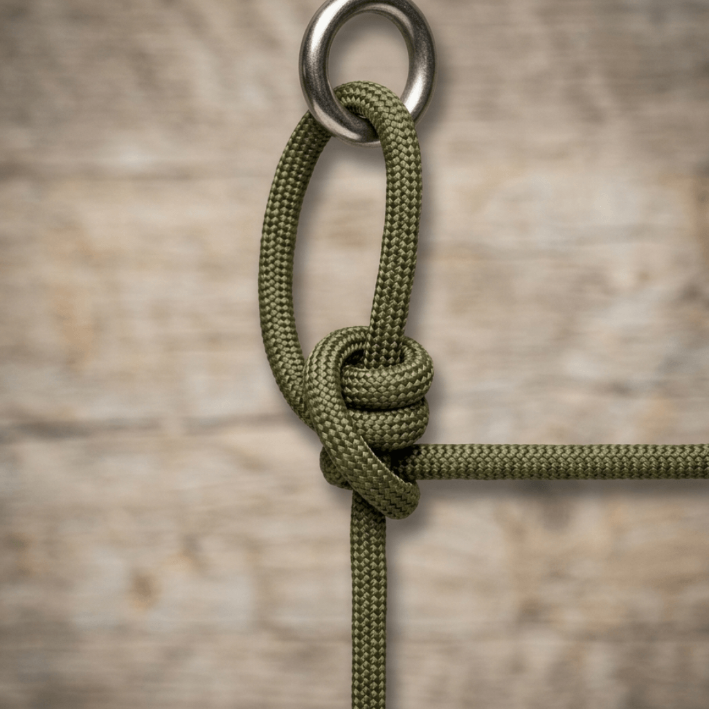 Nœud tendeur — taut-line hitch — tension réglable sur hauban
